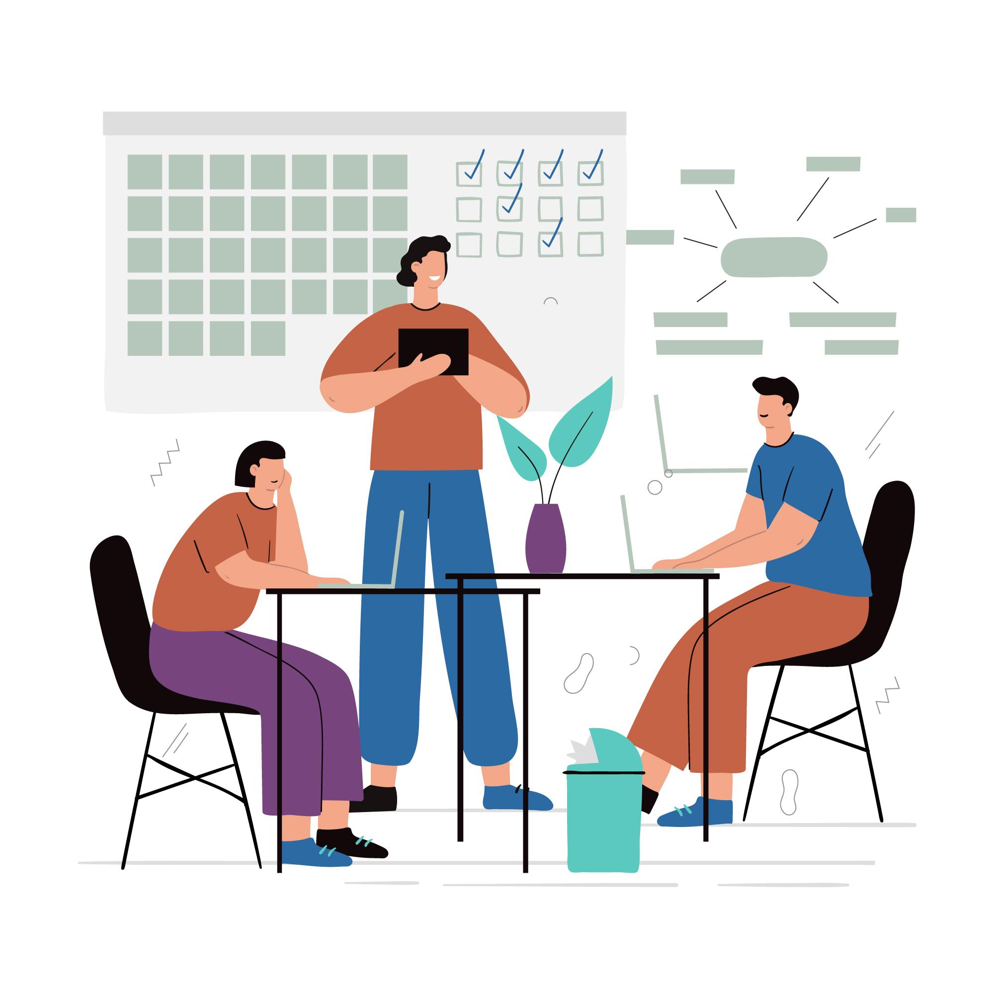 Tracking work progress through photos and checklists